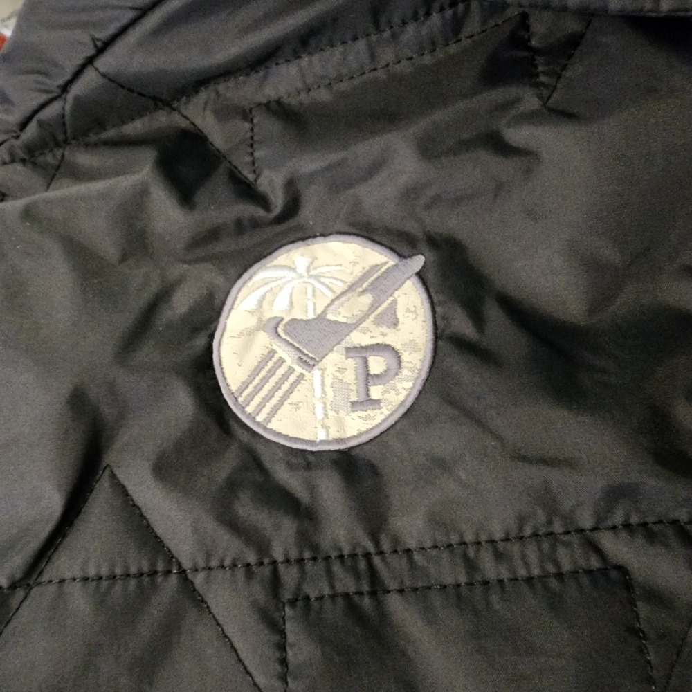Playboy Jacket Black Bomber Style Quilted Rabbit Logo Patches Women's - Picture 7 of 12